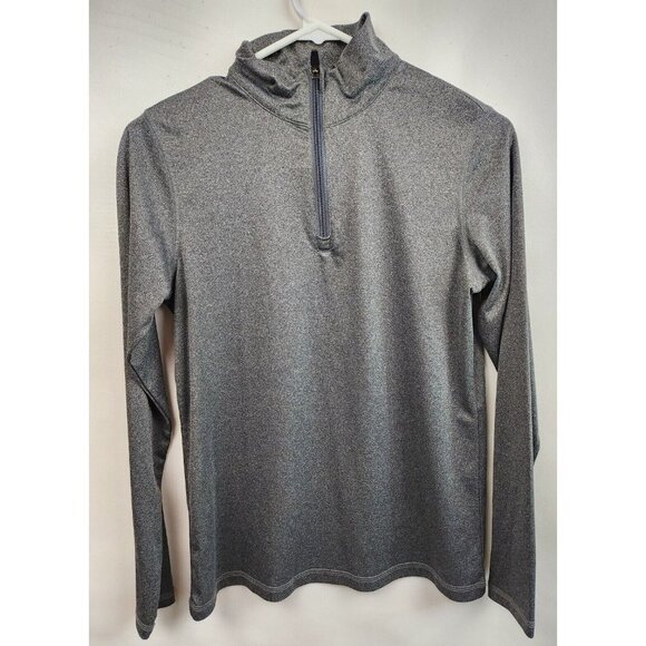 Alo Gray 1/4 Zip Long Sleeve Activewear Pullover Top Small - Picture 1 of 7